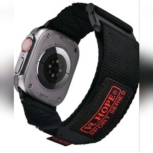 Smart Watch Band Compatible with Apple Watch. Black. BAND ONLY.
